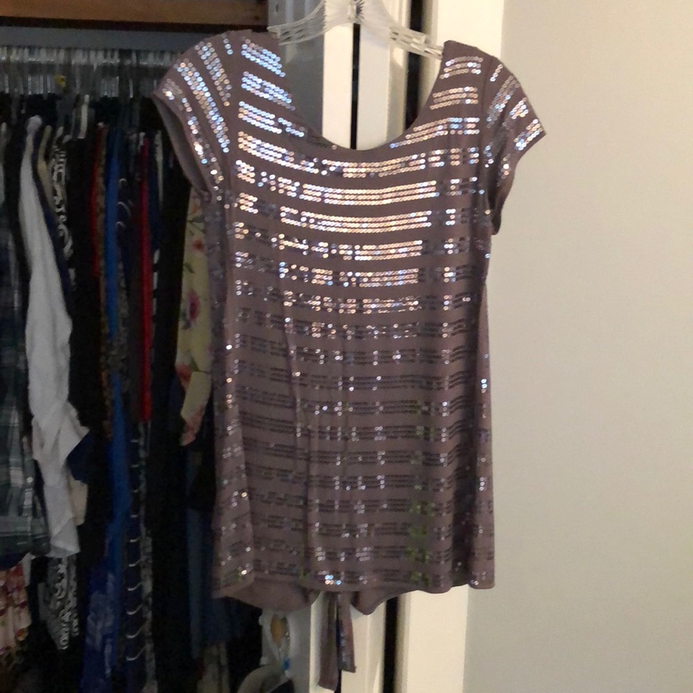 Open back sequin top